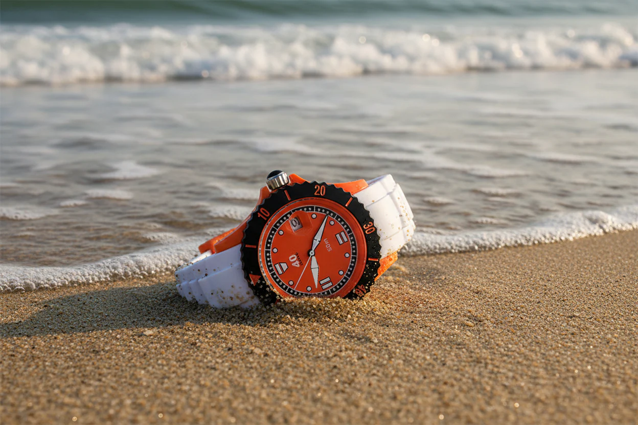 40Nine Medium 40mm White & Orange Watch - Image 2
