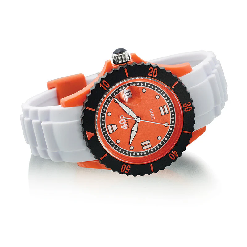 40Nine Medium 40mm White & Orange Watch - Image 3