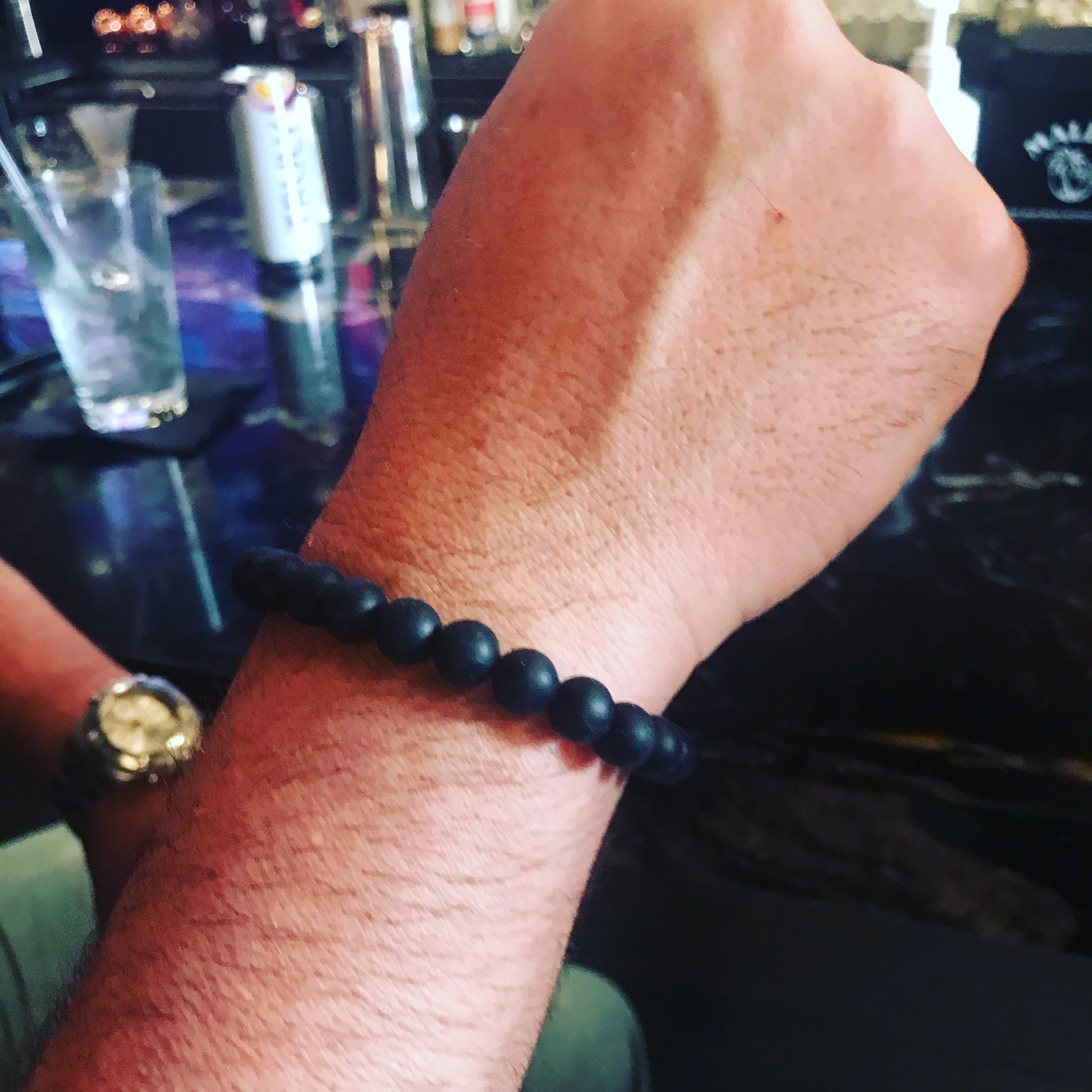 Black Silicon rubber 9MM bead bracelets - Image 4