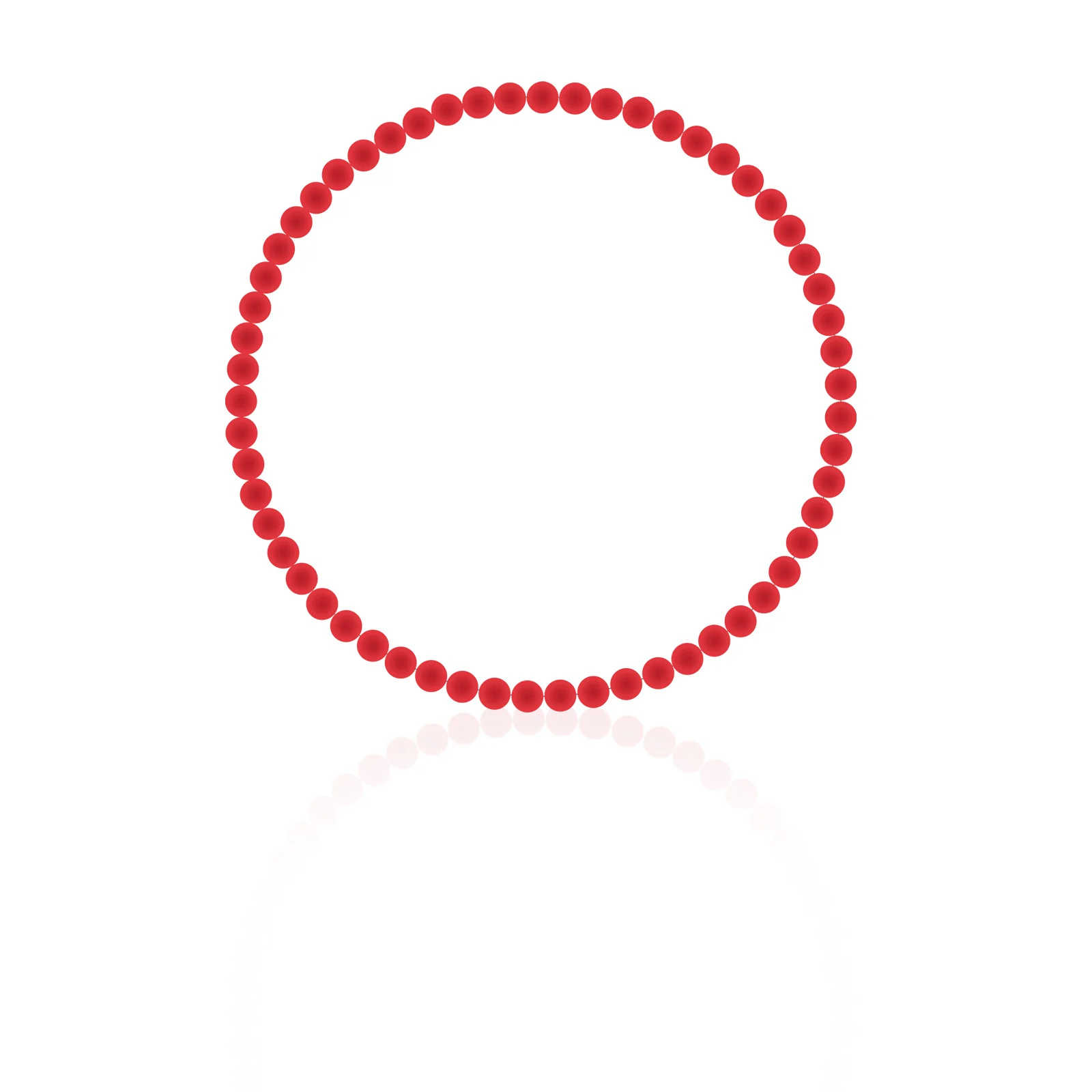 Christmas Red Silicon Rubber 3mm Beaded Yoga Bracelet - Image 4