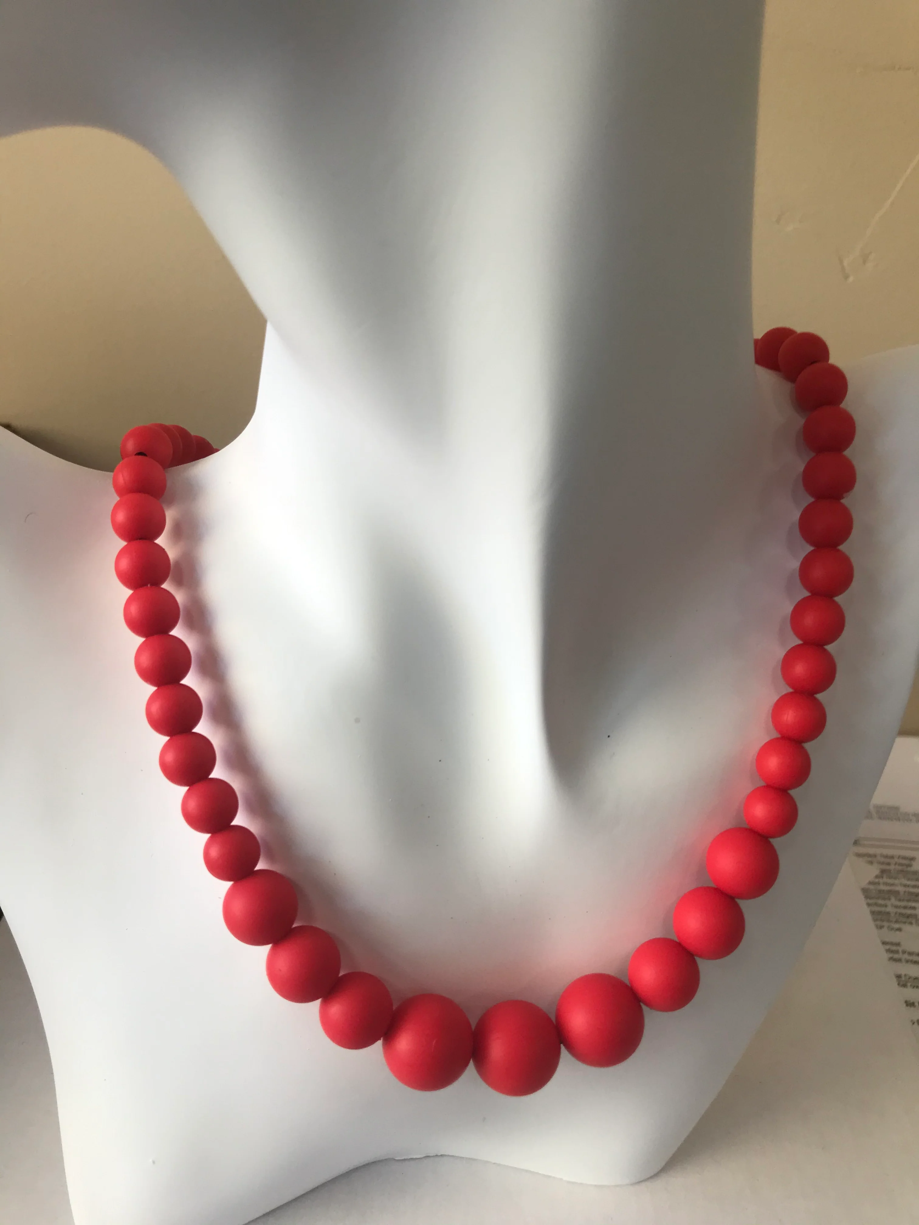 Christmas Red Silicon rubber bead necklace - Image 7