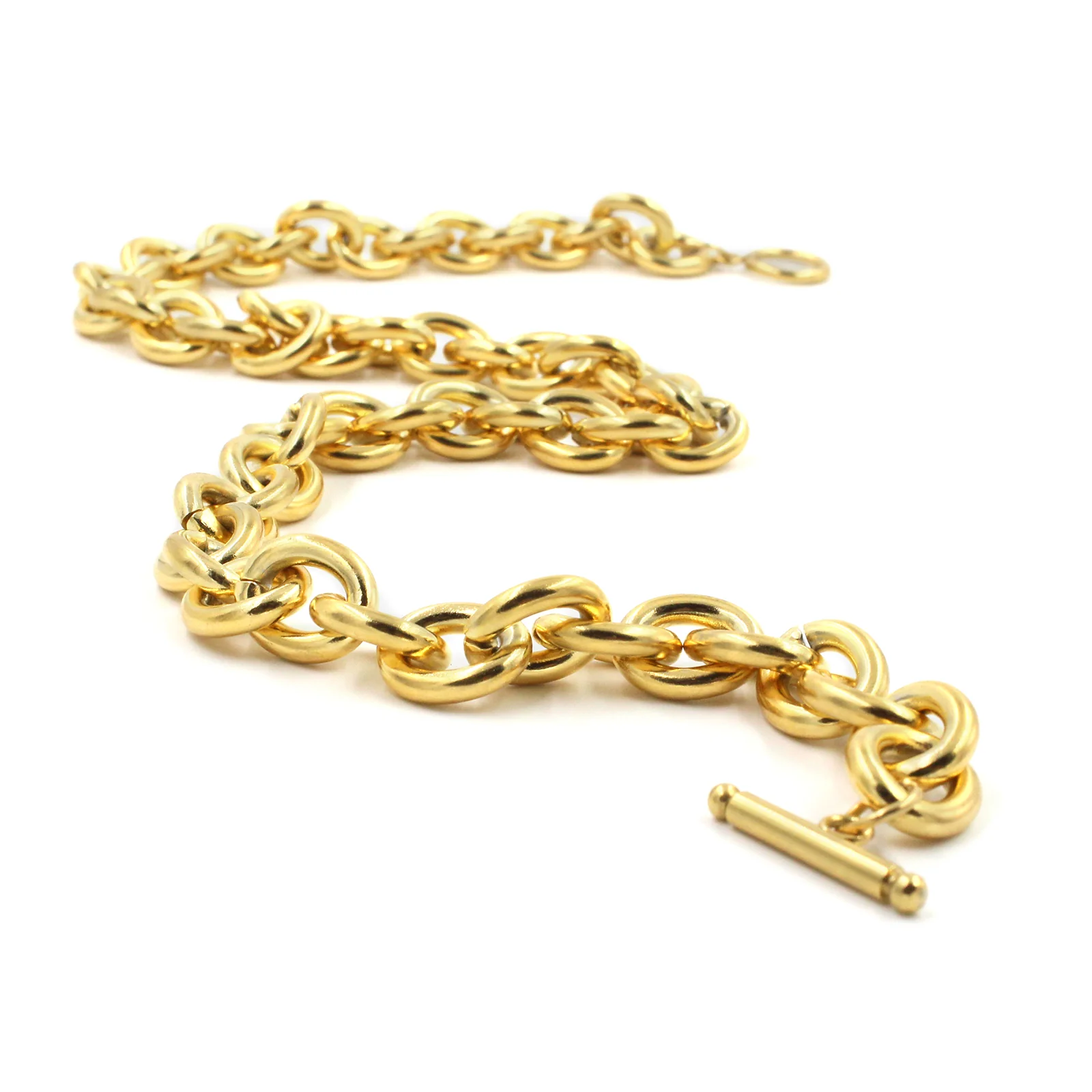 DG-20092201 Chunky Gold Stainless Steel Necklace - Image 3
