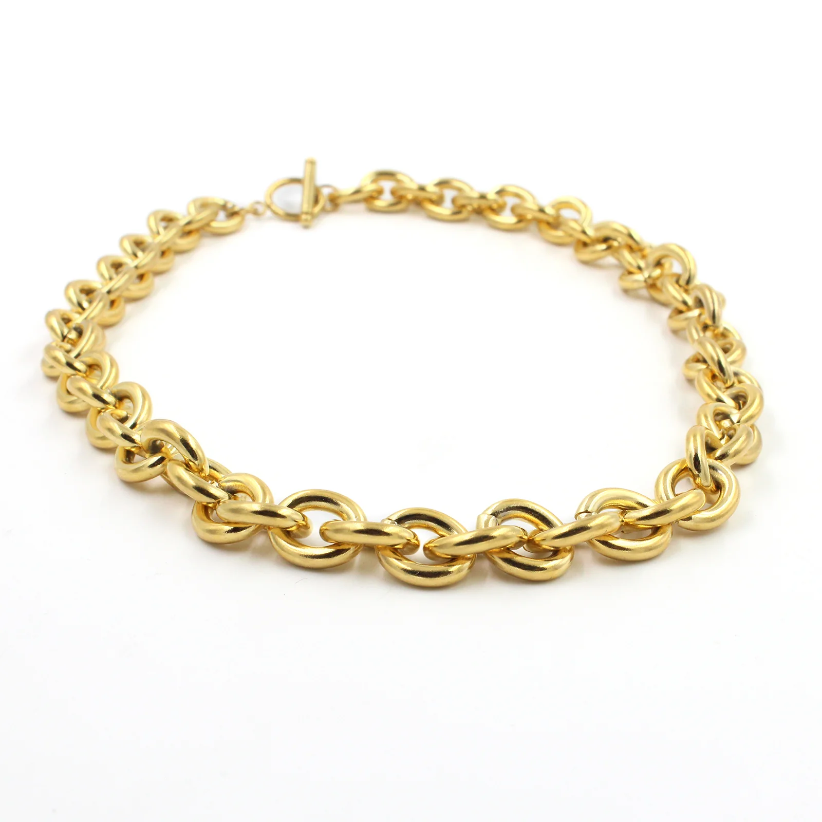 DG-20092201 Chunky Gold Stainless Steel Necklace - Image 4