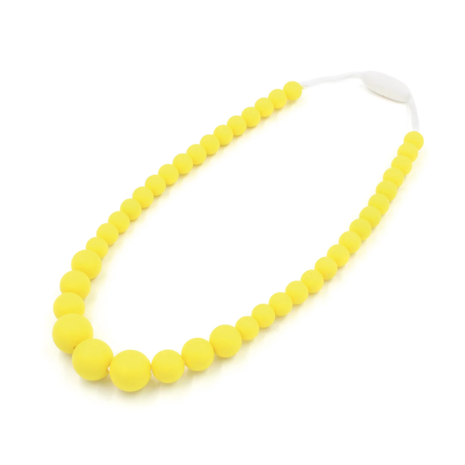 Lemon Yellow Silicon rubber bead necklace - Image 5