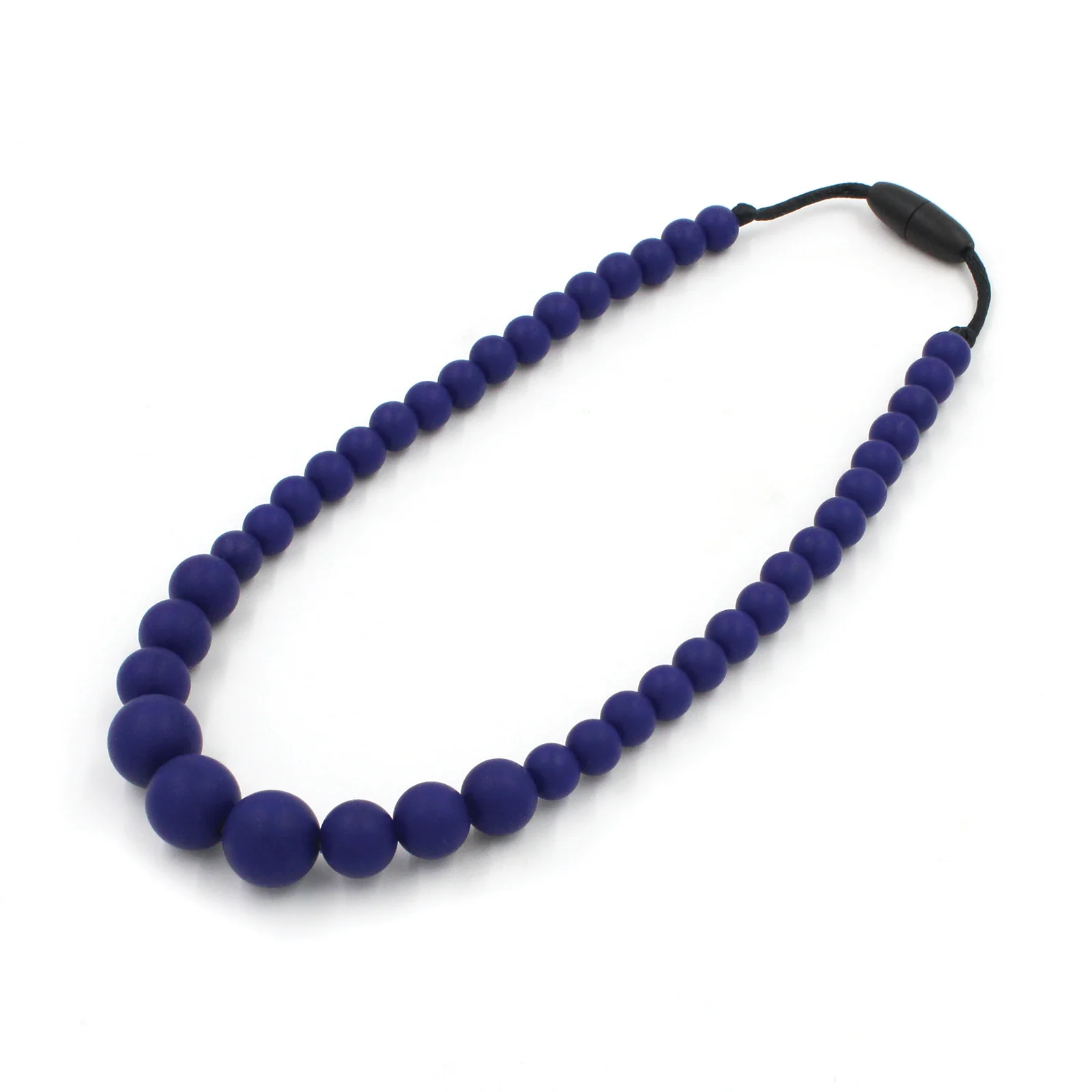 Navy Silicon rubber bead necklace - Image 5