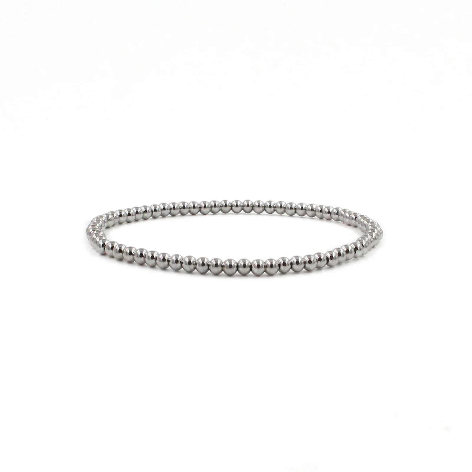 Set of 4 Silver Beaded Bracelets - Image 7