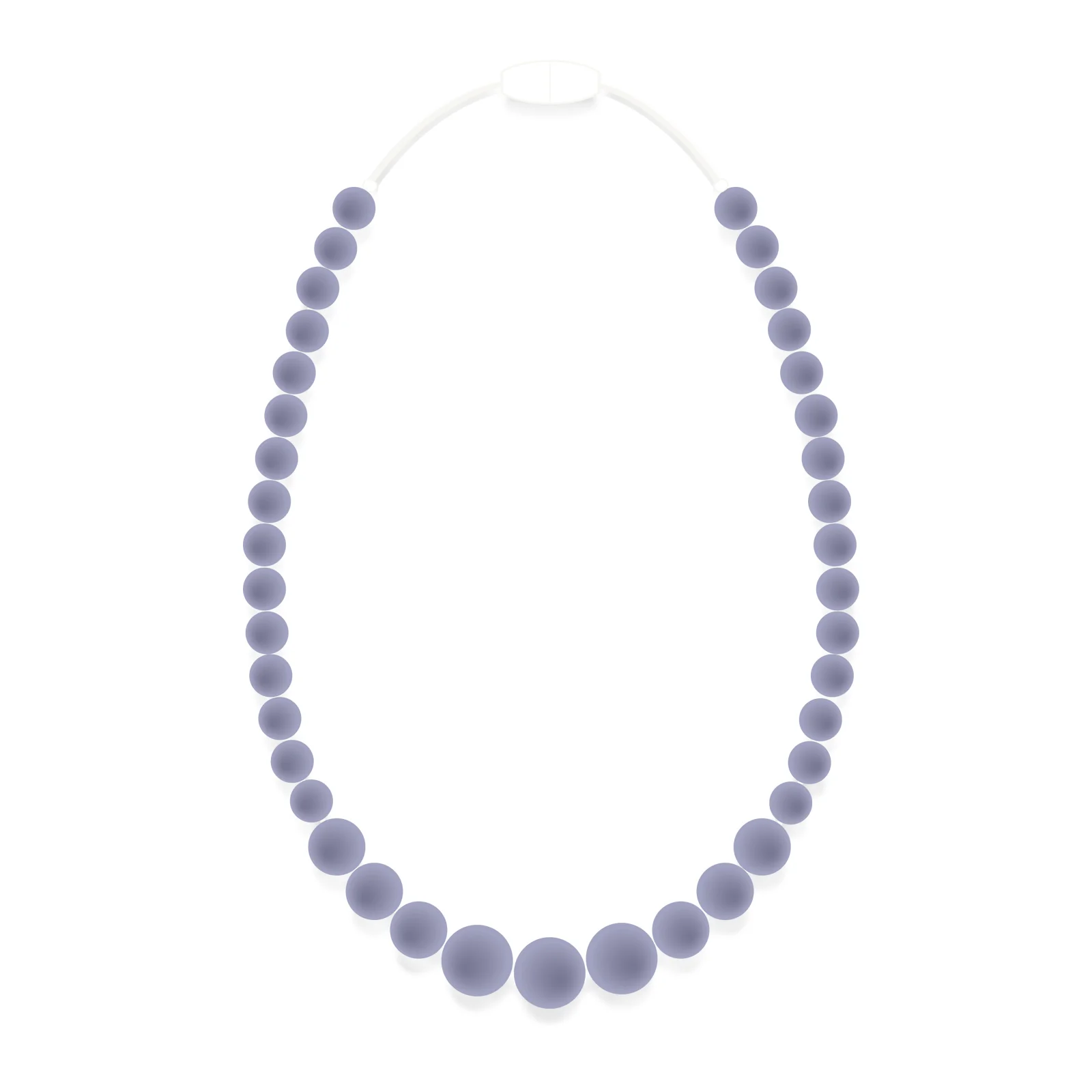 Wink Purple Silicon rubber bead necklace - Image 4